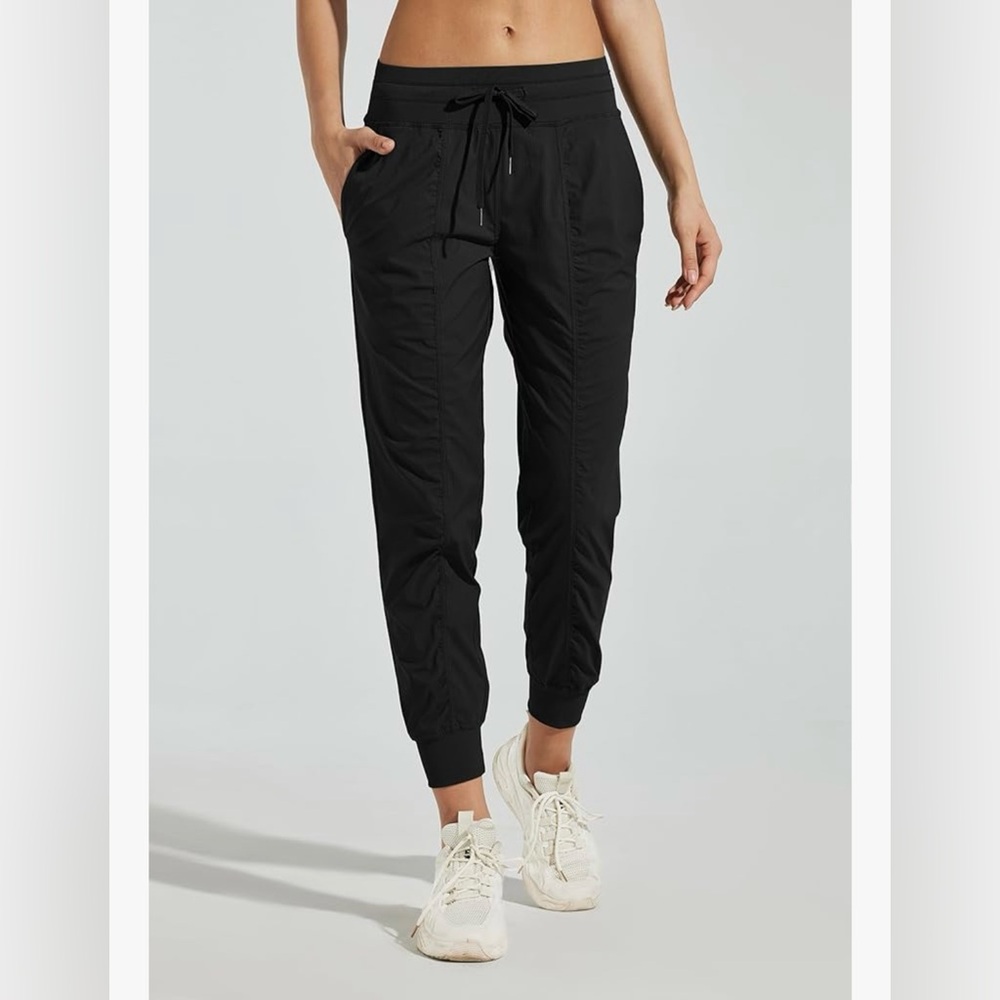 Women's Black Jogger Pants - Picture 3 of 11